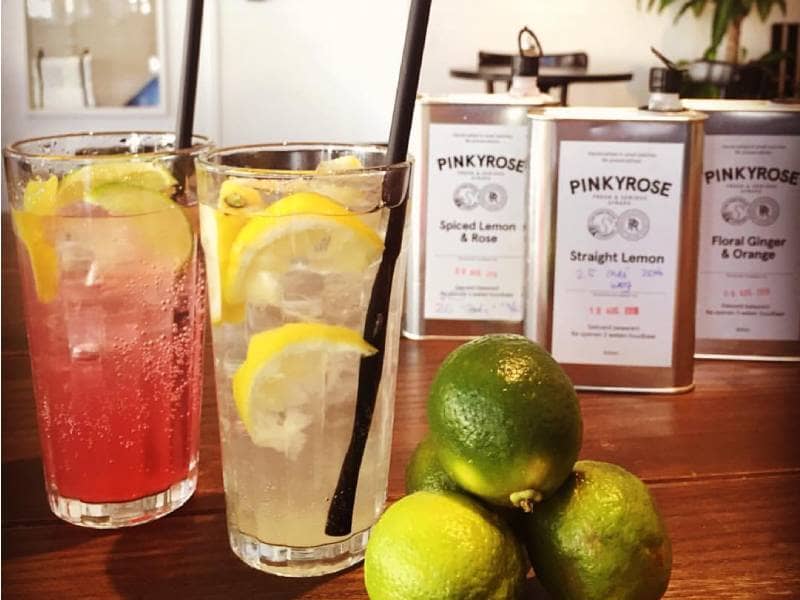 Fresh lemon and lime rose drinks | Kaboom Hotel